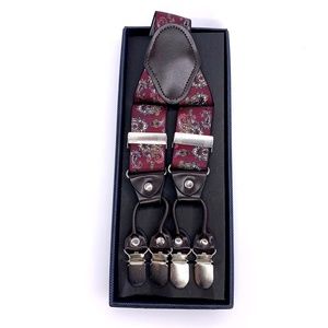 Suspenders Maroone Paisly Pattern Men's
